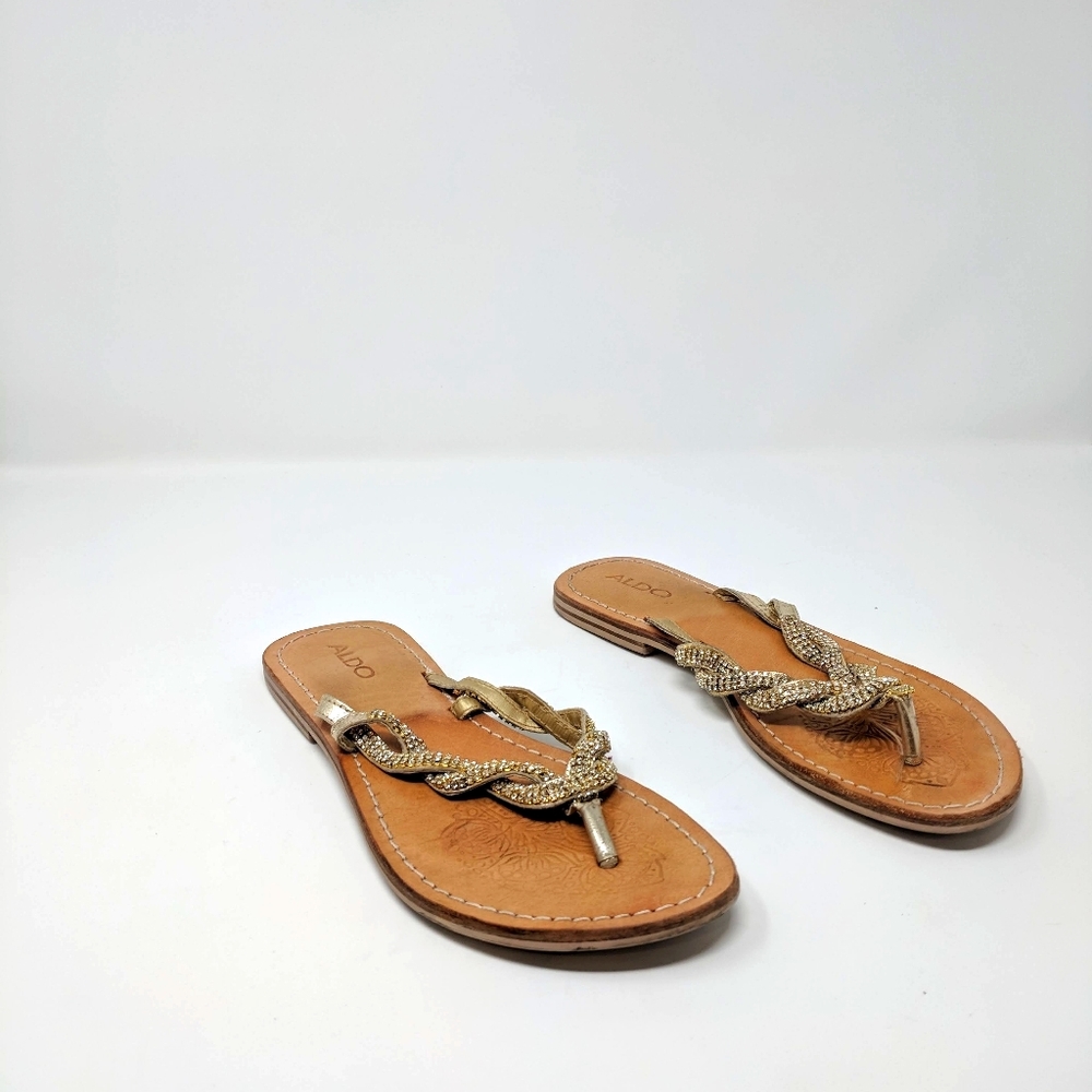 Beaded flip flop sandals
